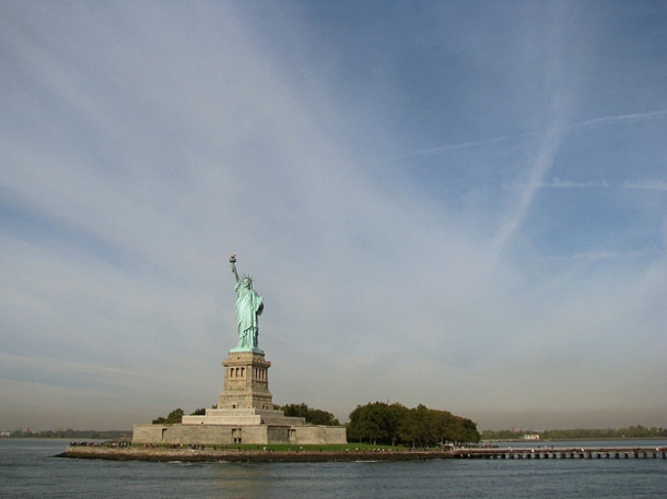 New York. Liberty Island. Statue of Liberty. Ellis Island.