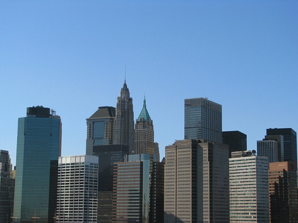 New York. Brooklyn Bridge. Manhattan Bridge.