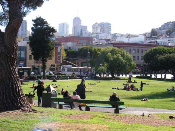 San Francisco. Coit Tower. Lombard street. SS Peter & Paul Church.