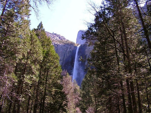 California. Yosemite Valley. Bridalveil Fall. El Capitan. Half Dome.