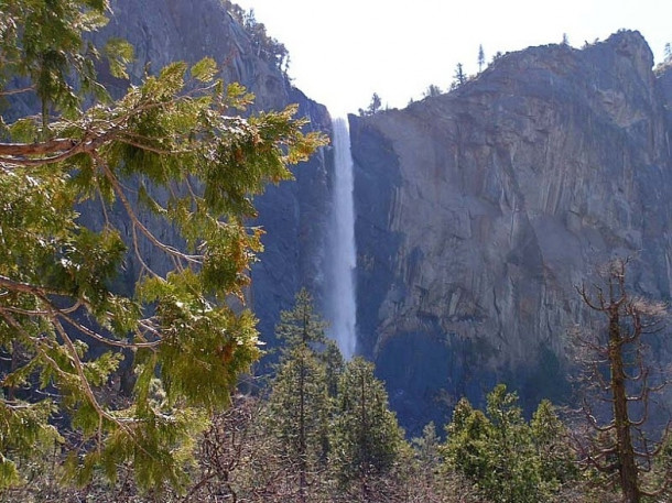 California. Yosemite Valley. Bridalveil Fall. El Capitan. Half Dome.