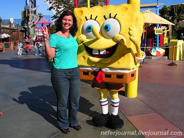 Los Angeles. Universal Studios Hollywood. Shrek 4D, Animal Actors, Simpsons Ride, Jurassic Park.