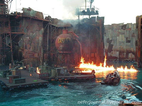 Los Angeles. Universal Studios Hollywood. Backdraft, Water World. Universal Citywalk.