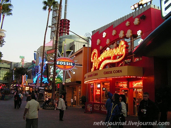 Los Angeles. Universal Studios Hollywood. Backdraft, Water World. Universal Citywalk.